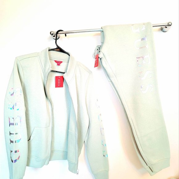 GUESS Women's Light Green Track Pants & Joggers - Picture 4 of 6